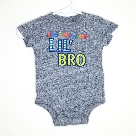 Koala Kids Lil Bro Little Brother Onesie Bodysuit 0-3m - Picture 1 of 4